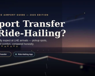 Airport transfer vs. ride-hailing services in Lahore.
