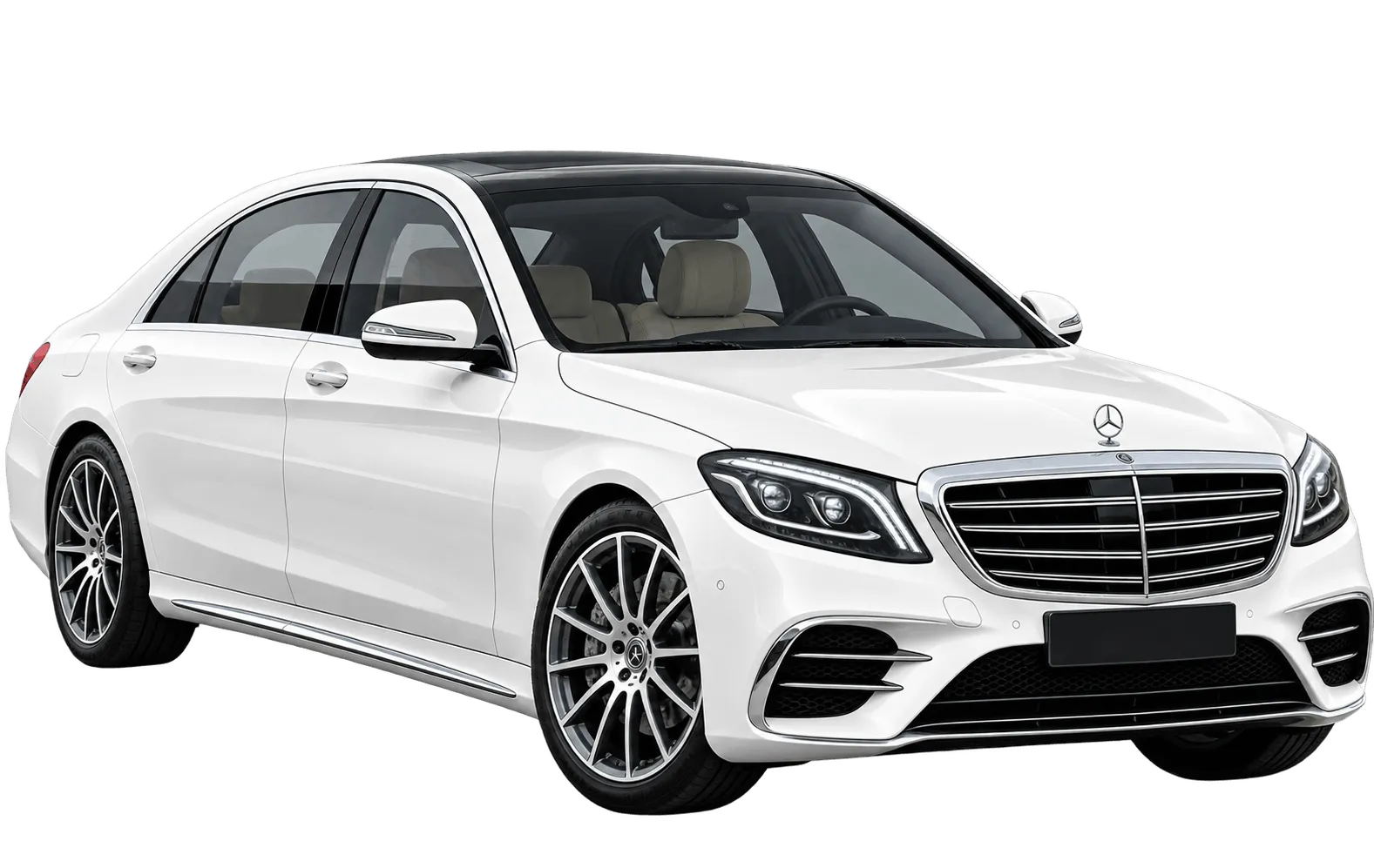 White Mercedes-Benz E-Class available for rental in Lahore